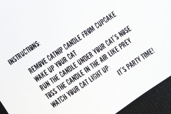 Instructions Catnip Candle Card