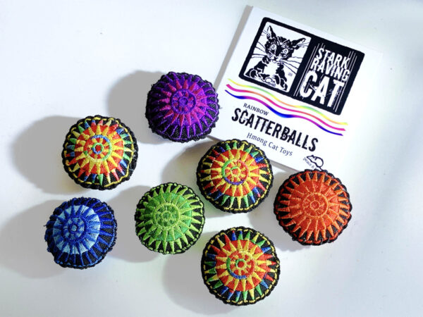 Rainbow Scatterballs Cat Toys