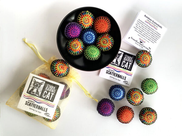 Rainbow Scatterballs Cat Toys