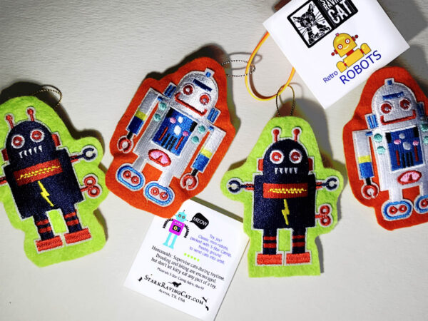 Retro Robots Catnip Toys