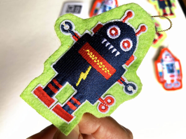 Retro Robots Catnip Toy