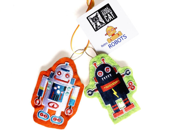 Retro Robots Catnip Toys