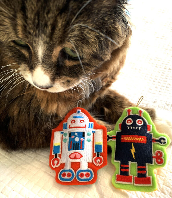 Retro Robots Catnip Toys