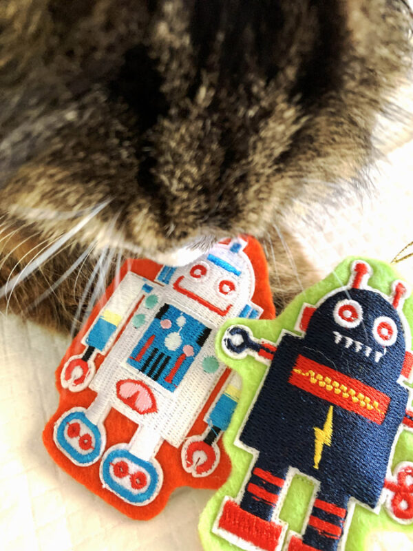 Retro Robots Catnip Toys