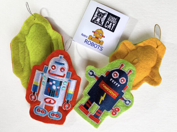 Retro Robots Catnip Toys