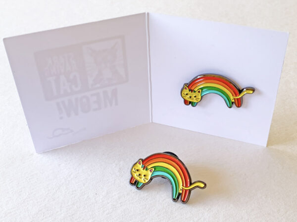 Rainbow Cat Pin