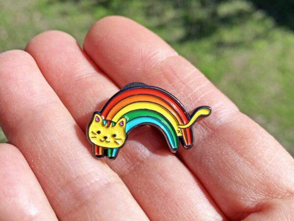 Rainbow Cat Pin