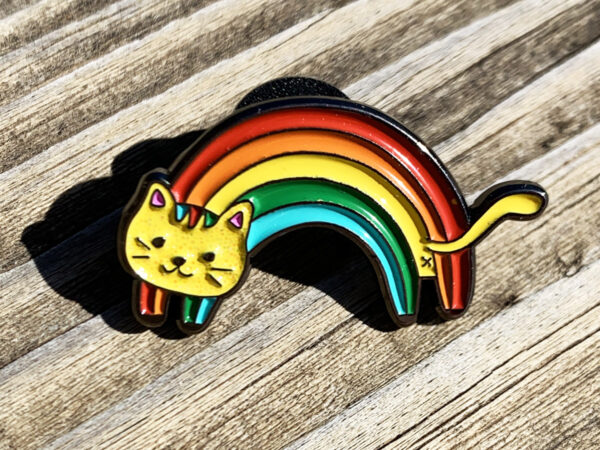 Rainbow Cat Pin