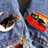 Cat, Moon and Star & Please Adopt Pins
