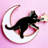 Cat, Moon and Star Pin