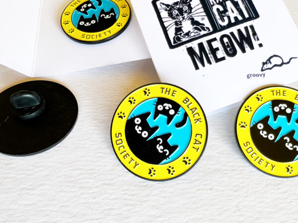 Black Cat Society Pin