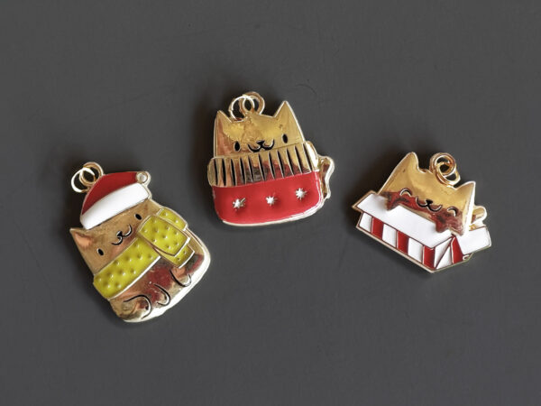 Christmas Cat Charms