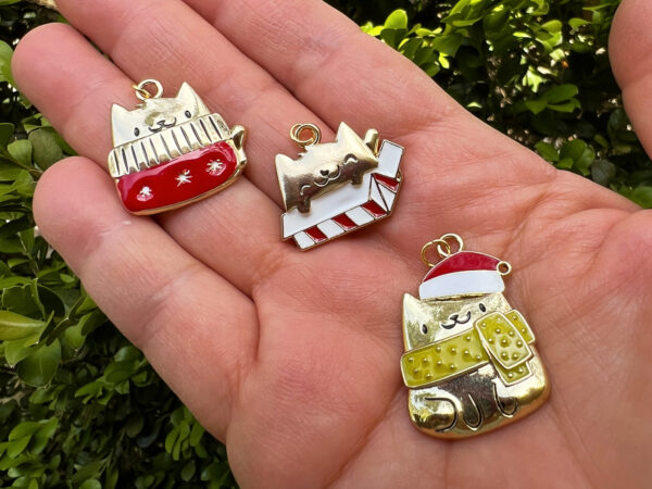 Christmas Cat Charms